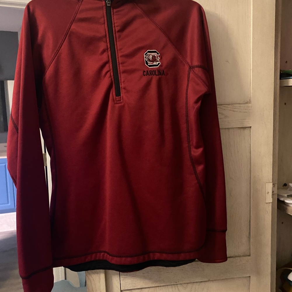 Colosseum Maroon Zip-Up Sweater